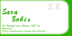 sara bobis business card